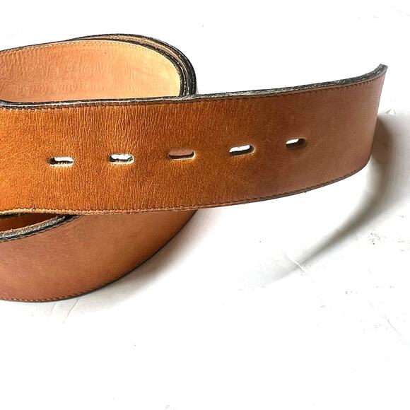 Zuni Cardinal Inlay Belt & Buckle  Silver Edaakie Tony Lama Pearl Turquoise L - Picture 4 of 6